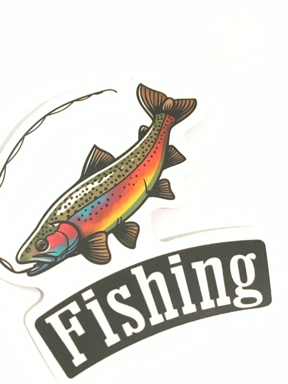 Fishing Trout Sticker - Rainbow Fish Decal